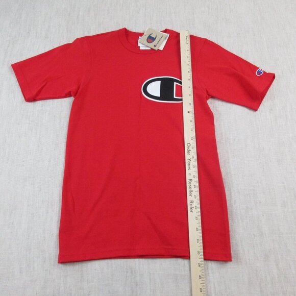 Champion Heritage T-Shirt Women's XS Red Embroidered Logo Short Sleeve Crew Neck - Picture 6 of 9